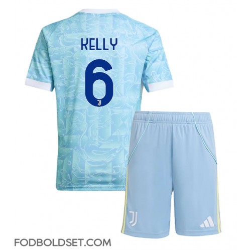 Juventus Lloyd Kelly #6 Udebane Trøje Børn 2025-26 Kortærmet (+ Korte bukser)